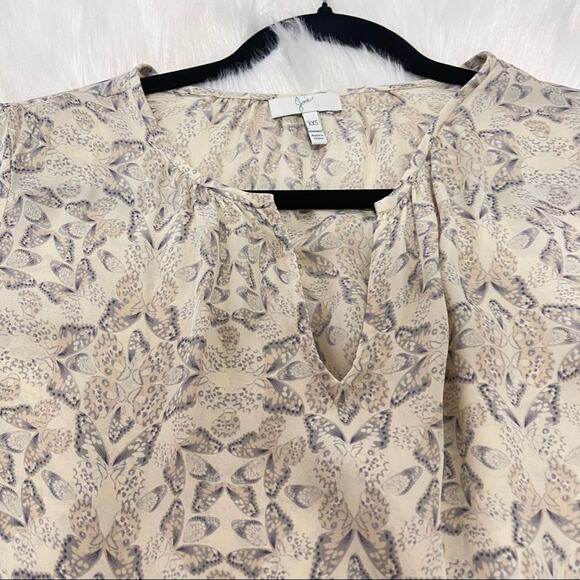 Joie Zambezi Butterfly Print Long Sleeve Blouse Size XXS - Picture 9 of 12